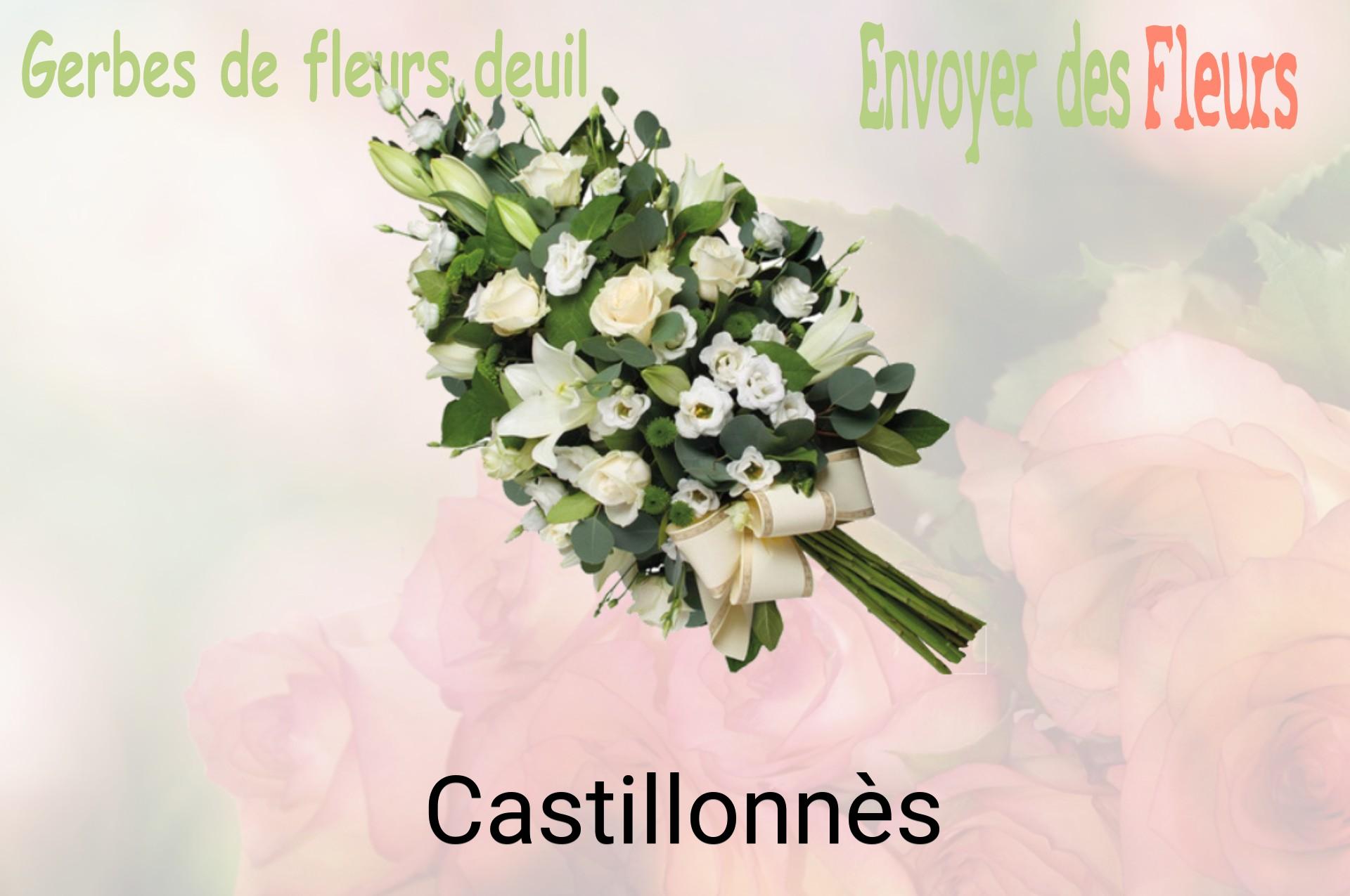 Gerbe de fleurs de deuil livrée à Castillonnès